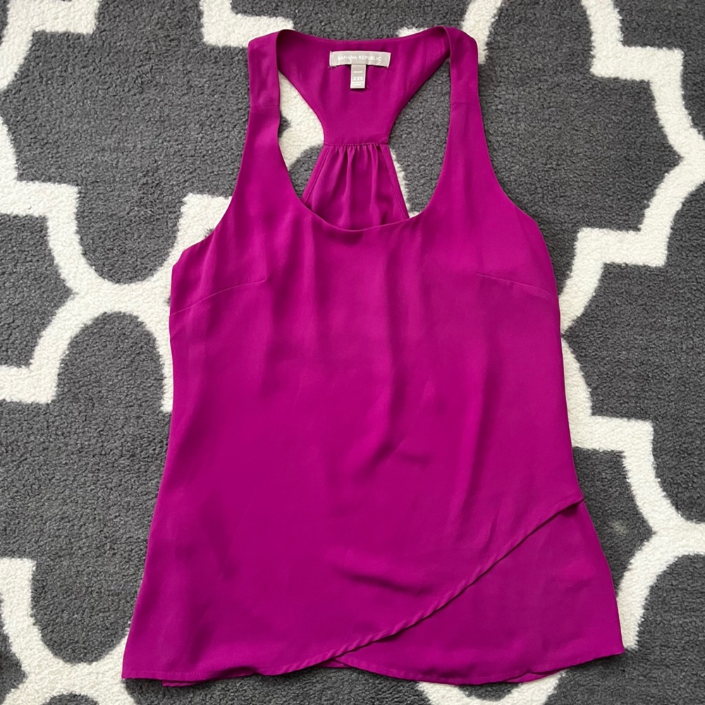 BANANA REPUBLIC Women's fuscia draped Sleeveless Top